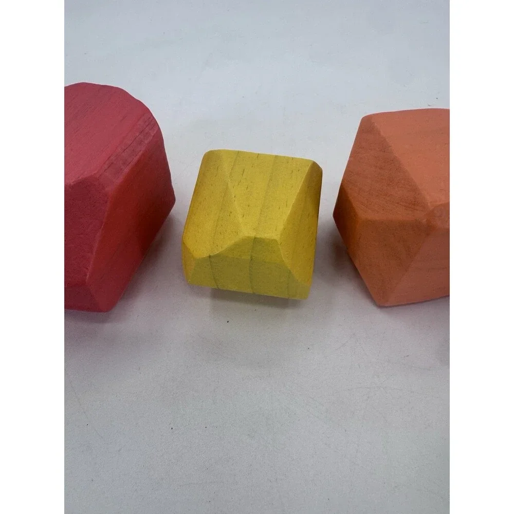 Lovevery 4 Solid Wood Stacking Boulders from The Free Spirit Play Kit Montessori